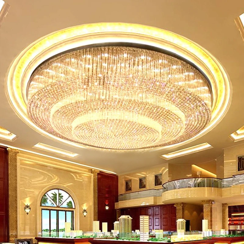 

Light luxury villa living room crystal lamp high-end atmosphere hotel hall banquet hall restaurant private room crystal ceiling