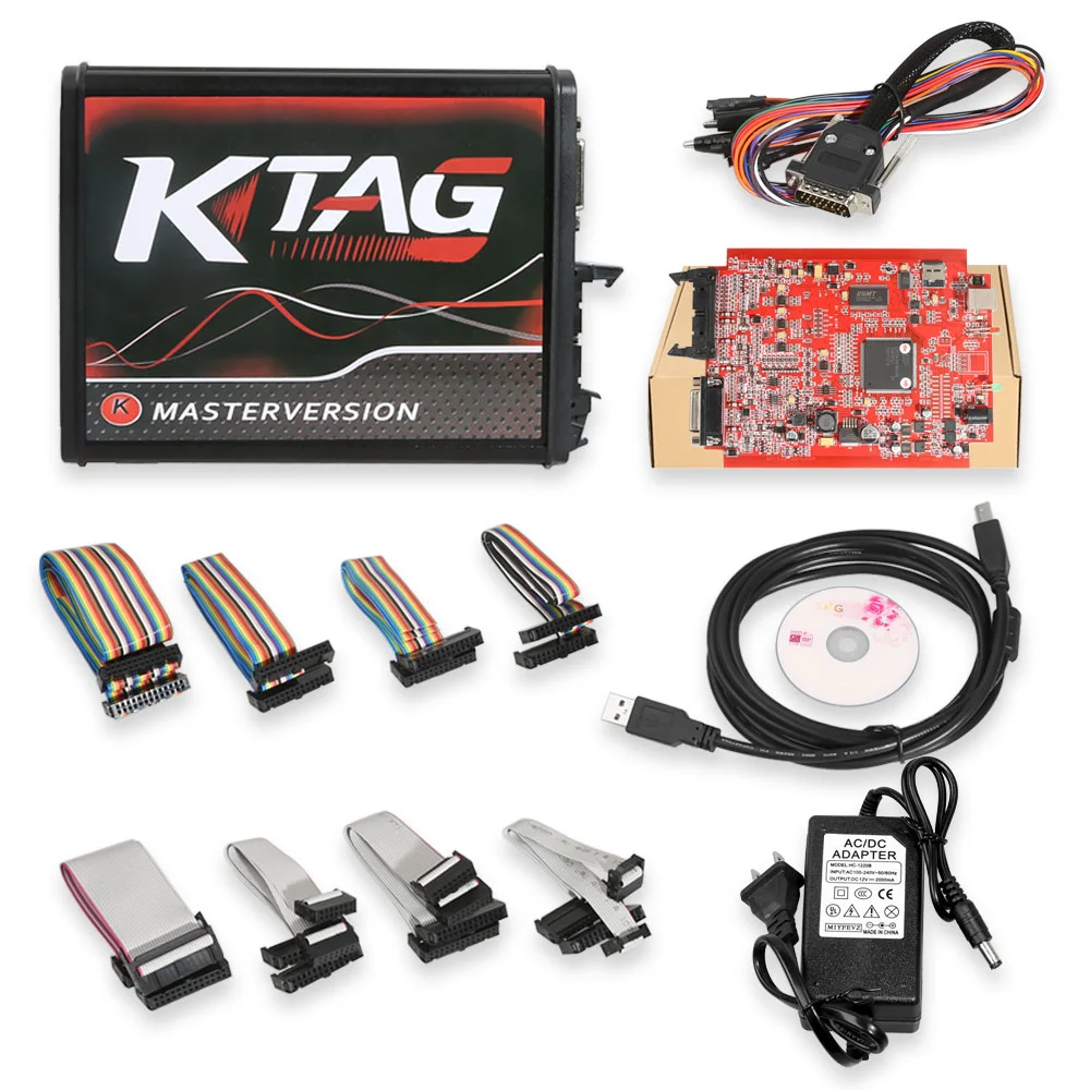 2024 New Unlimited EU KTAG V7.020 4 LED 2.25 Online KESS V5.017 2.80 K-TAG 7.020 Master KESS 5.017 OBD2 Tuning ECU Programmer