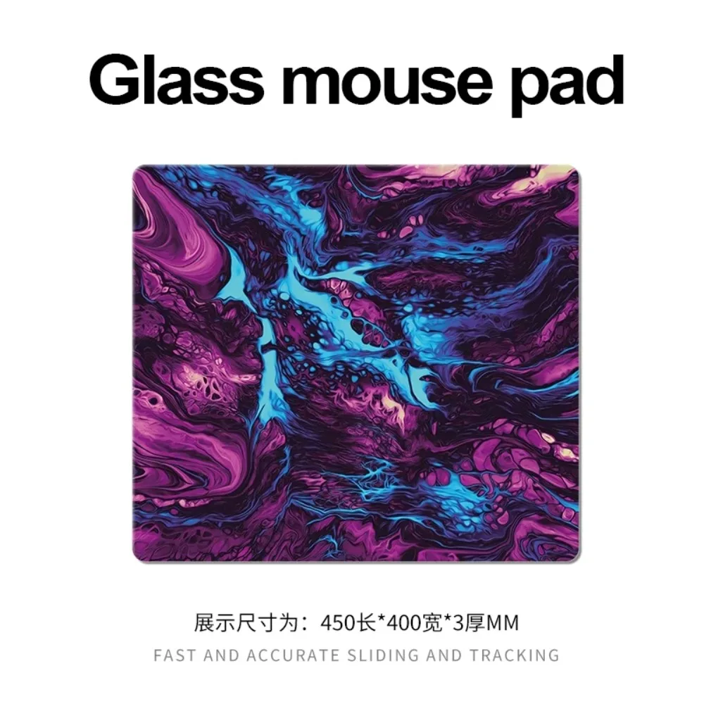 CIFbuy Artistic Line Glass Mouse Pad Hard Tempered Surface FPS Gaming Desk Mat Ultra-Smooth Photovoltaic Computer Pad