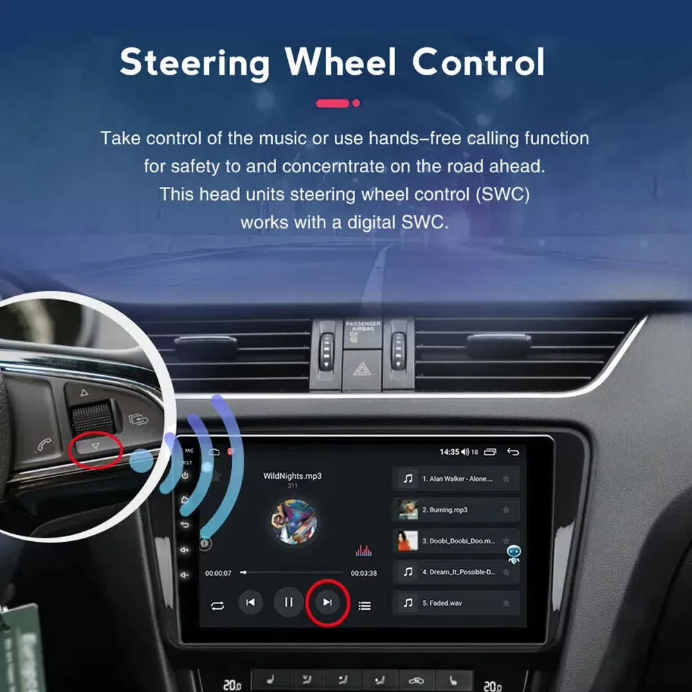 Autoradio 9 pouces adapté à la Navigation GPS Carplay pour Matrix 2003-2004 Android 14 autoradio Bluetooth FM/RDS WiFi SWC + AHD