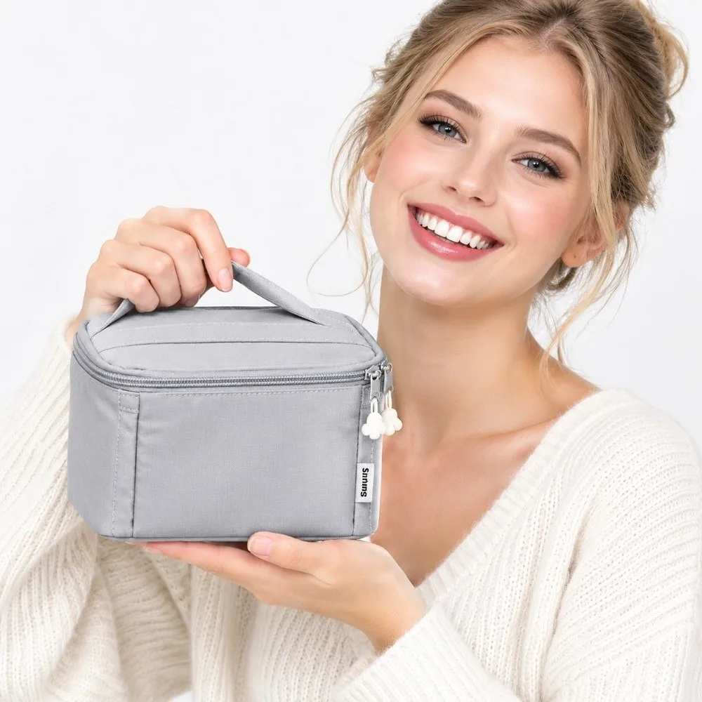 Large Capacity Makeup Organizer Bag Portable With Dividers Toiletry Organizer Bag Versatile Travel Cosmetic Pouch