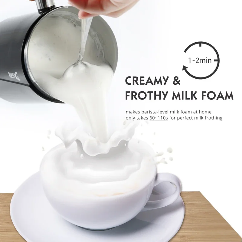 DEVSIB 3-in-1 Electric Milk Frother 300ml Automatic Warm & Cold Foam Maker for Coffee Latte Cappuccino Macchiato Hot Chocolate image 3