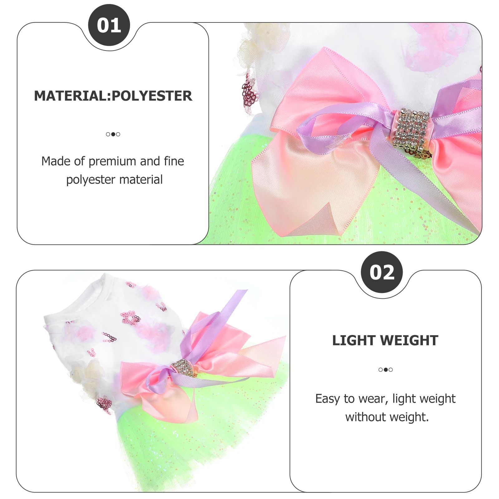 

Princess Dog Dress Summer Clothes Wedding Skirt Puppy Costume Flower Girl Dresses Small Dogs Fashion Adorable Design Lightweight
