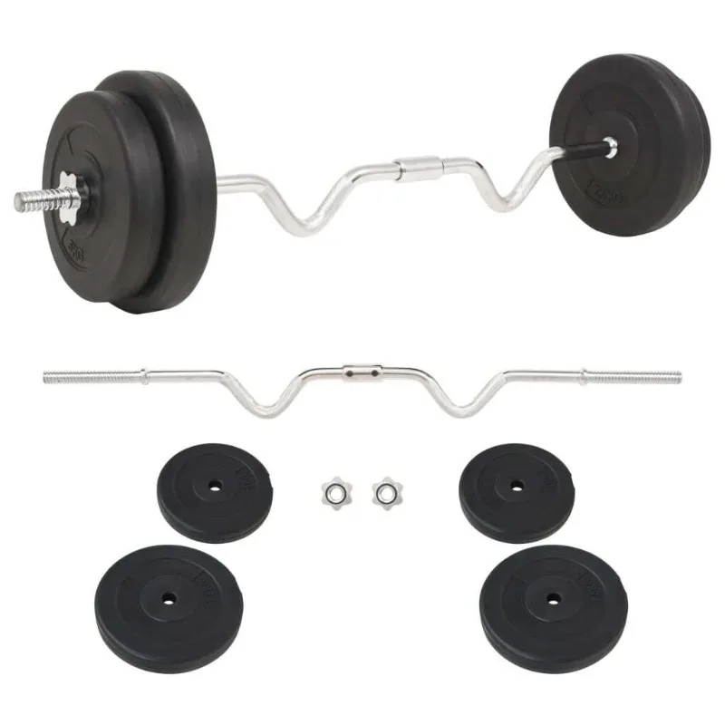Large 66.1 Pounds Barbell Set for Fitness And Bodybuilding - Complete Weightlifting Equipment for Home Gym