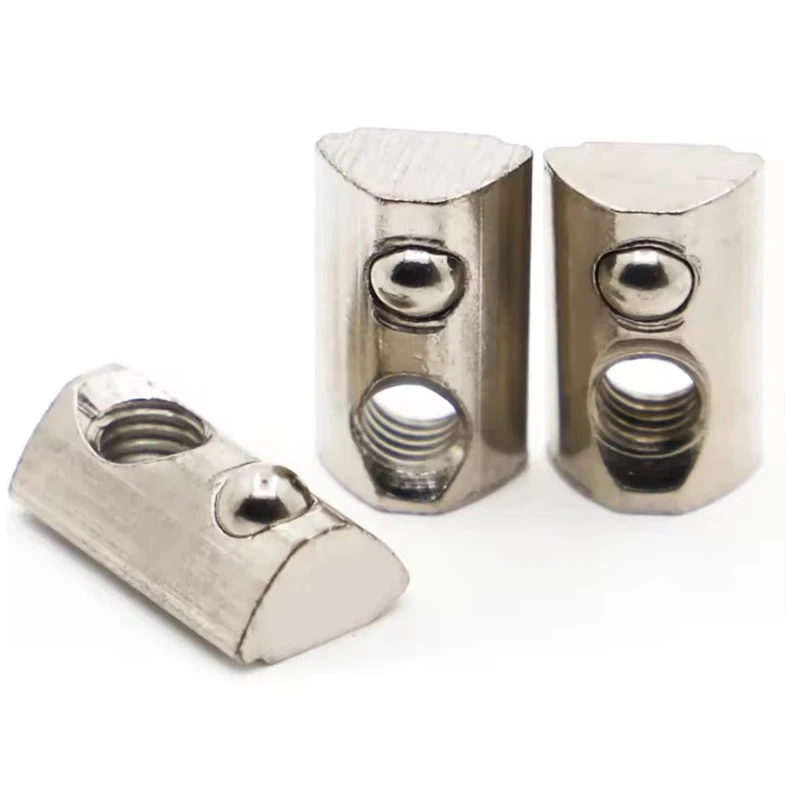 20/50/100PCS/lot 20 Series Roll-in T Spring Nuts M5 Aluminum Profiles Groove 6
