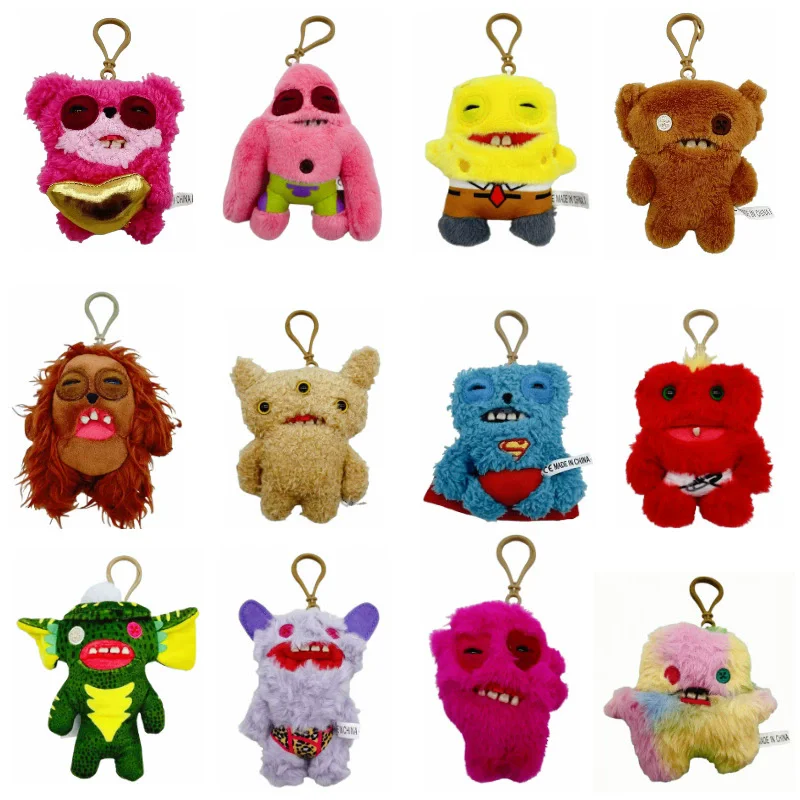 Original Fugglers Ugly Monsters Keychain Plush LORD LONG EARS SCARESCOME SQUARE Stuffed Peluche Christmas Gifts For Childrens
