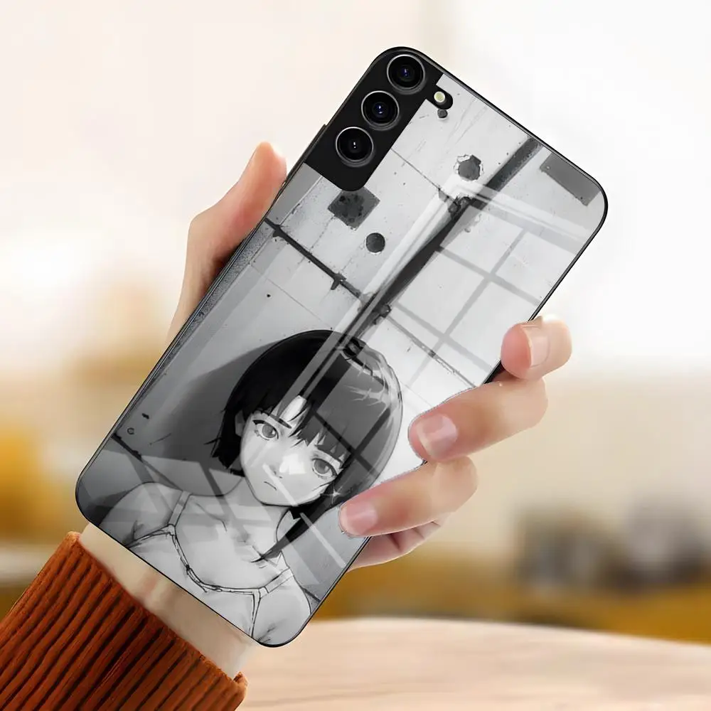 Funda de teléfono Serial Experiments L-Lain para Samsung S26 S25 Plus S20 S20 Plus S22 Ultra S23 FE S21 Plus S21 Ultra, cubierta de cristal