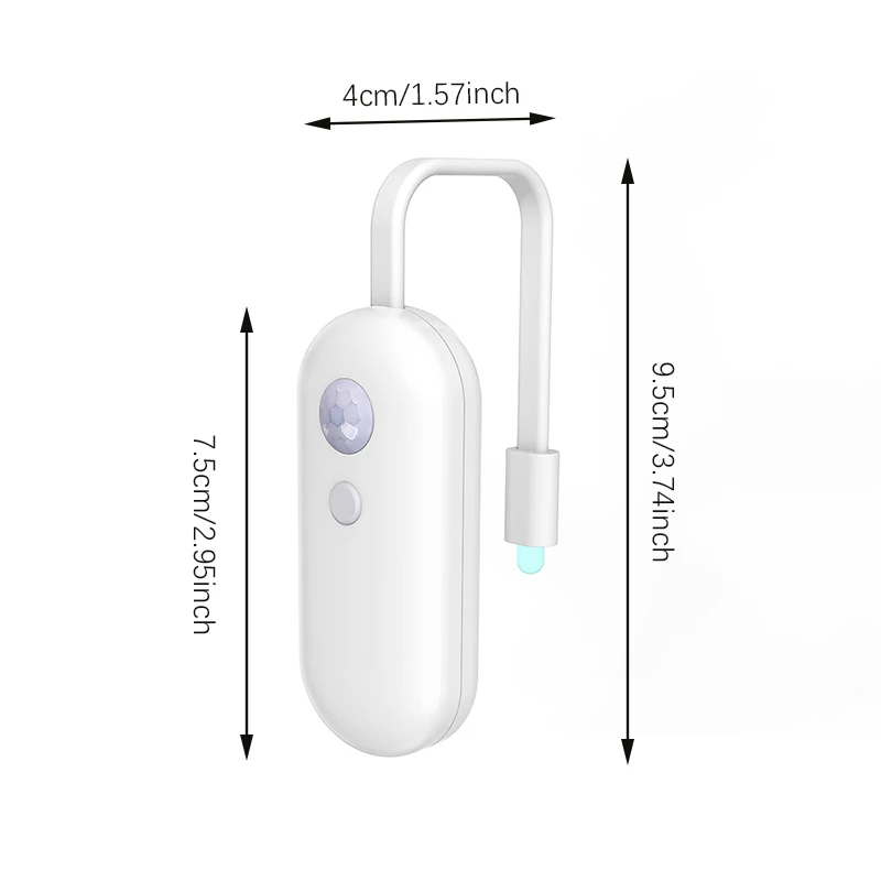 Luce notturna ricaricabile per WC Sensore di movimento LED attivato Luce notturna che cambia 9 colori per l'arredamento del bagno Gadget divertente per i bambini