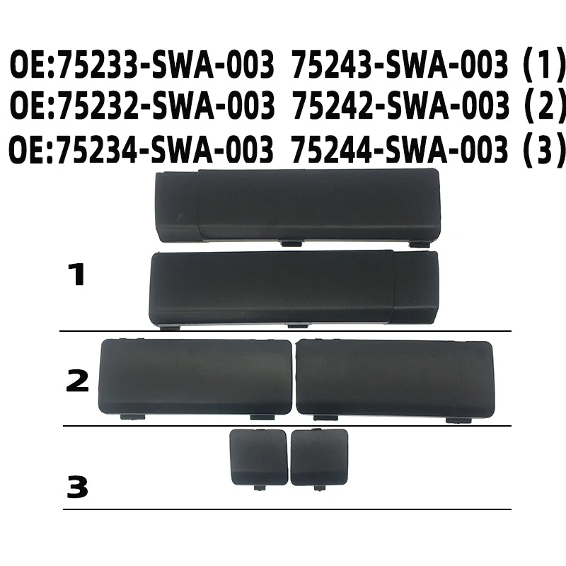 

6Pcs Black Roof Luggage Rack Cap Replacement For Honda CR-V 2007-2011