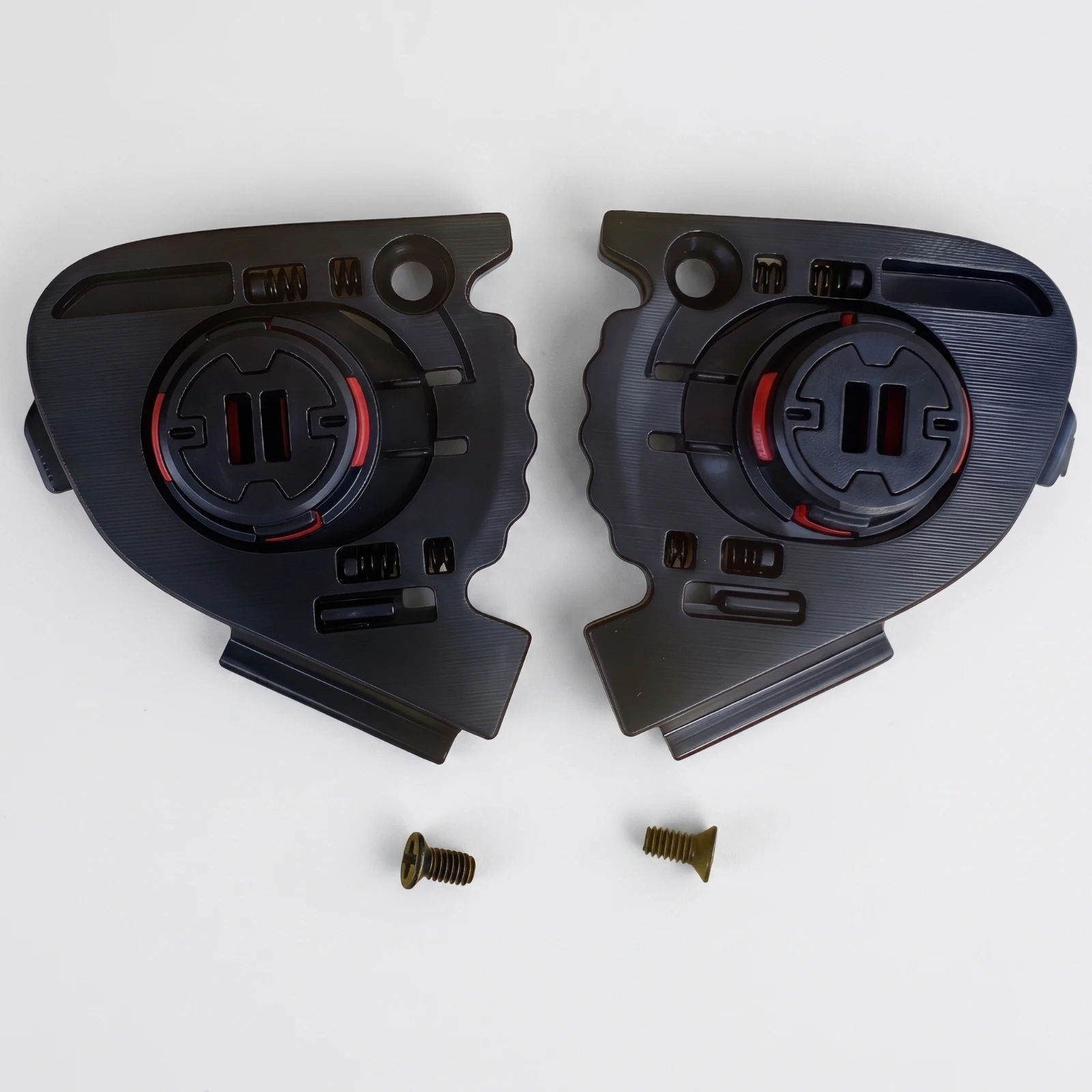 Helmet Visor Base with Screws Long-Lasting Helmet Base Mechanism Replacement Kit Sturdy Hardware Smooth for Motorcyclists