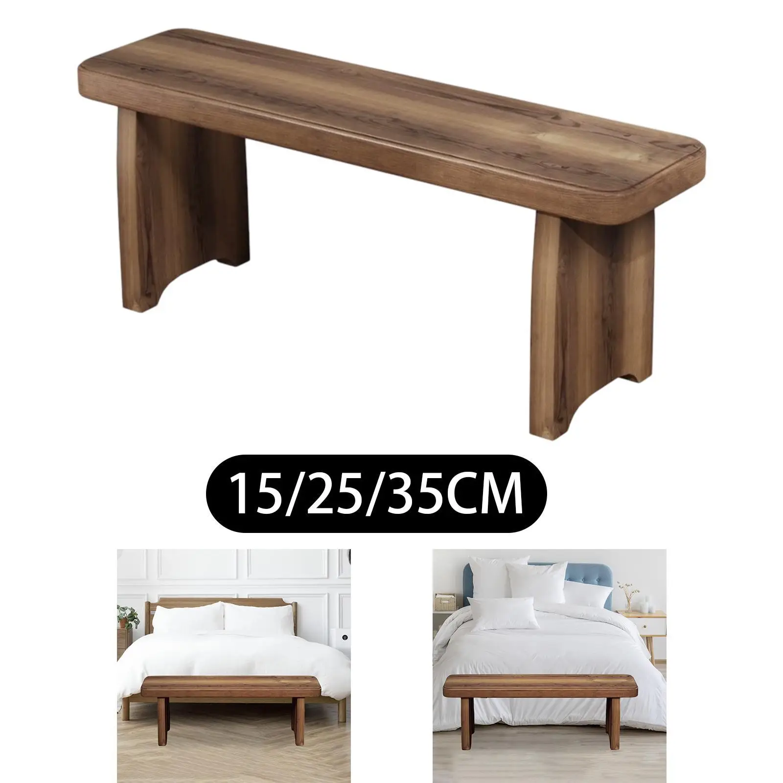 

Dining Bench Balcony Long Bench Small Furniture Wood Ottoman Foot Rest Modern Entryway Bench for Apartment Hallway Entryway