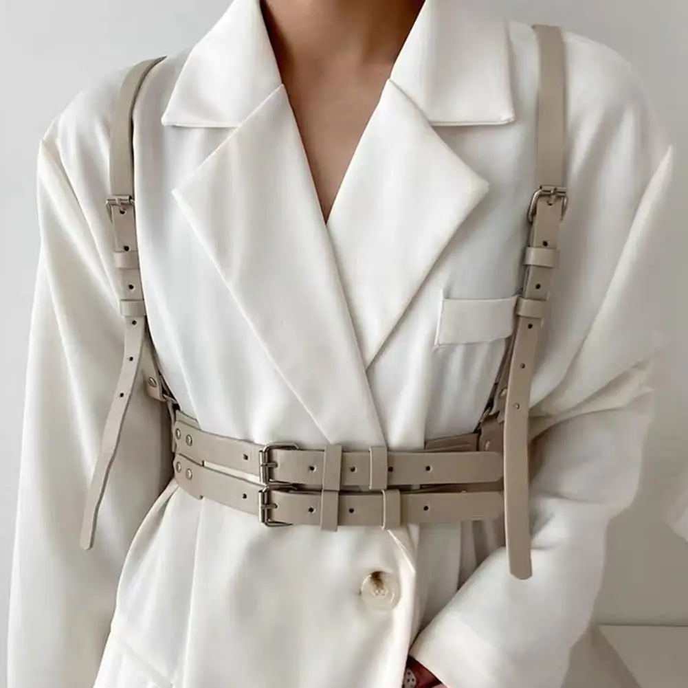 

Women Adjustable Belt Faux Leather Waist Belt Stylish Women's Punk Waistband Adjustable Rivet Decor Faux Leather Hip for Party