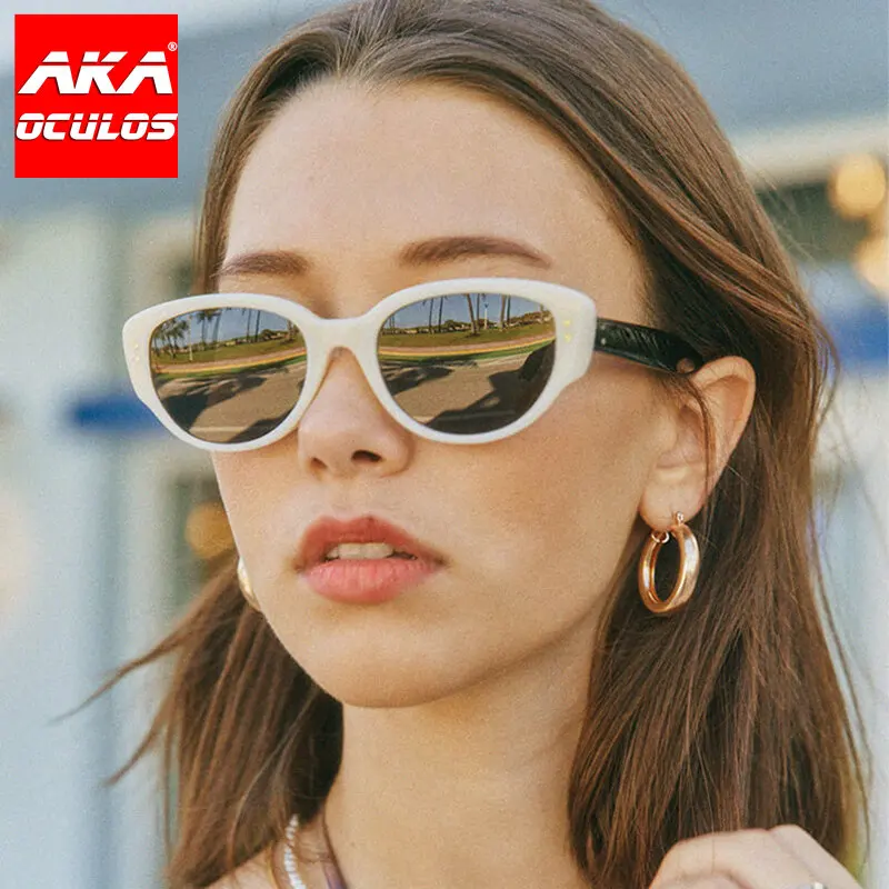 

AKA Oculos Cateye Vintage Sunglasses Women 2022 Small Luxury Eyewear Women/Men Cat Eye Glasses Women Party Lentes De Sol Hombre