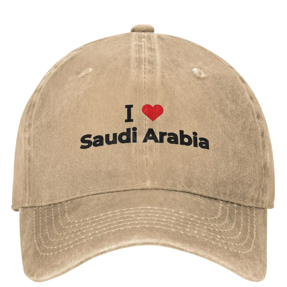 Casual I Love Saudi Arabia Saudi National Day Baseball Caps Unisex Style Distressed Washed Sun Cap Outdoor Running Golf Hat