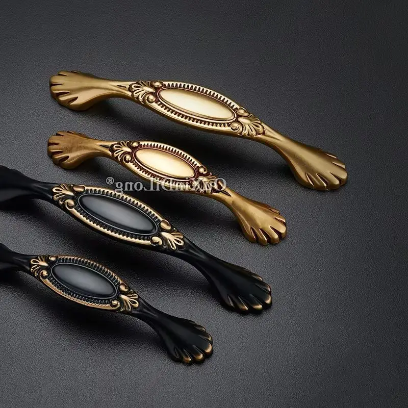Top Designed 8PCS Solid Brass Furniture Pulls Handles Drawer Knobs Cupboard Wardrobe Closet Cabinet Door Pulls Handles