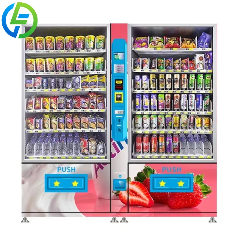 Customize Smart Vending Machine for Snacks and Drinks Refrigerated Cold Drink Vending Machine with Touch Screen Cloud Management