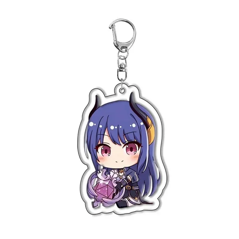 Anime Keychain Princess Connect Re:Dive Cute Neneka Kusano Yui Overload Eustiana von Astraea Pendant Car Key Chain Jewelry