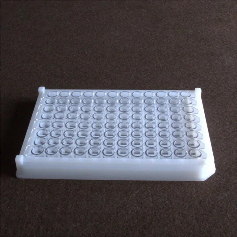 1PCS White Clear Plastic Rectangle Shape 96 Compartments Medium Binding Elisa Plate