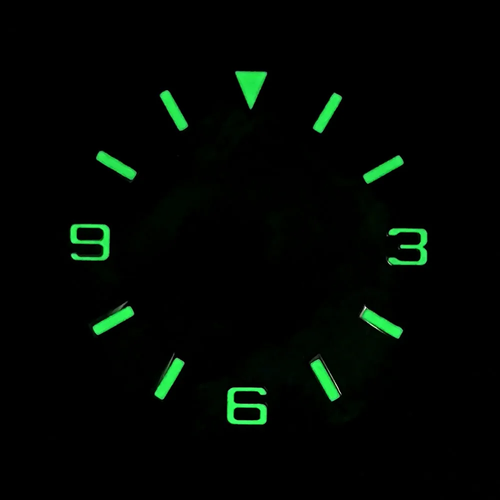 Esfera NH35 sin logotipo, esfera de reloj con logotipo personalizado luminosa de 28,5mm, adecuada para herramientas de reparación de accesorios de reloj de movimiento NH35