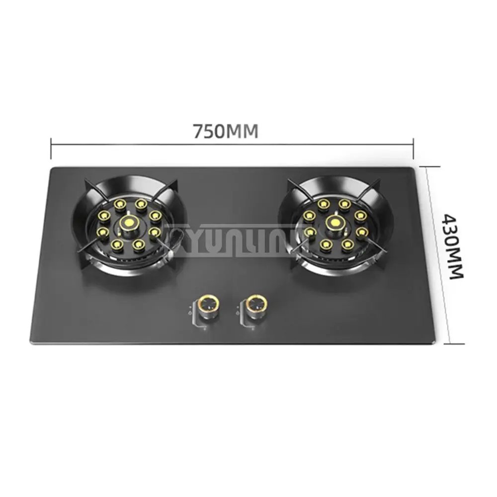 Timing Stove Gas Hob for Kitchen Gas Stove Dual Cooktop Household Embedded Cocina A Gas