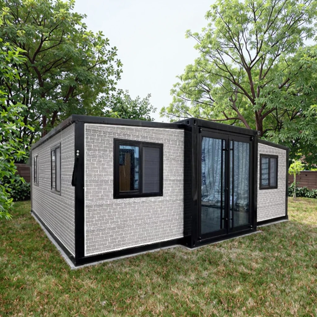 Affordable Movable Foldable House Folding Double Wings Prefab House Steel Frame Metal for Office Hotel Living Room Farmhouse