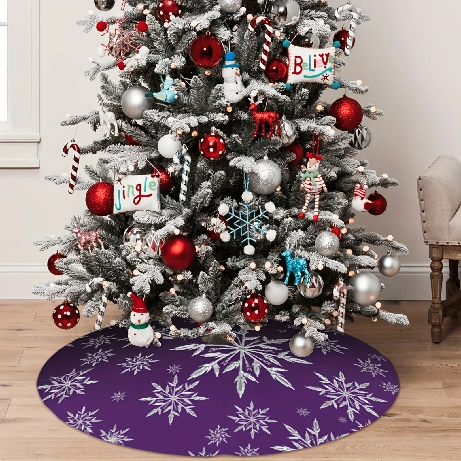 VIKAMA Alas Pohon Natal Motif - Family Tree Print ulasan dan harga