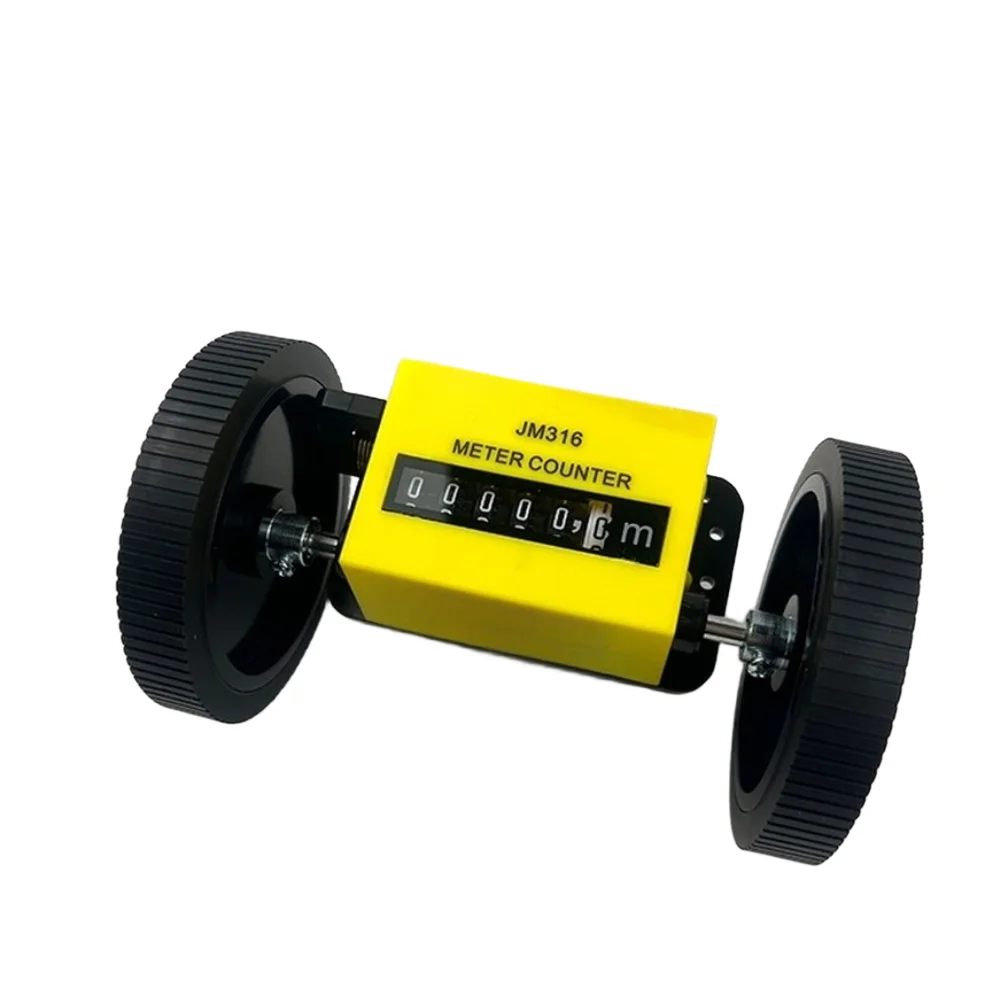 JM316 Mechanical Fabric Length Meter Counter with Roller for Printing Textiles Plastics Wires and Cables Industrial Use