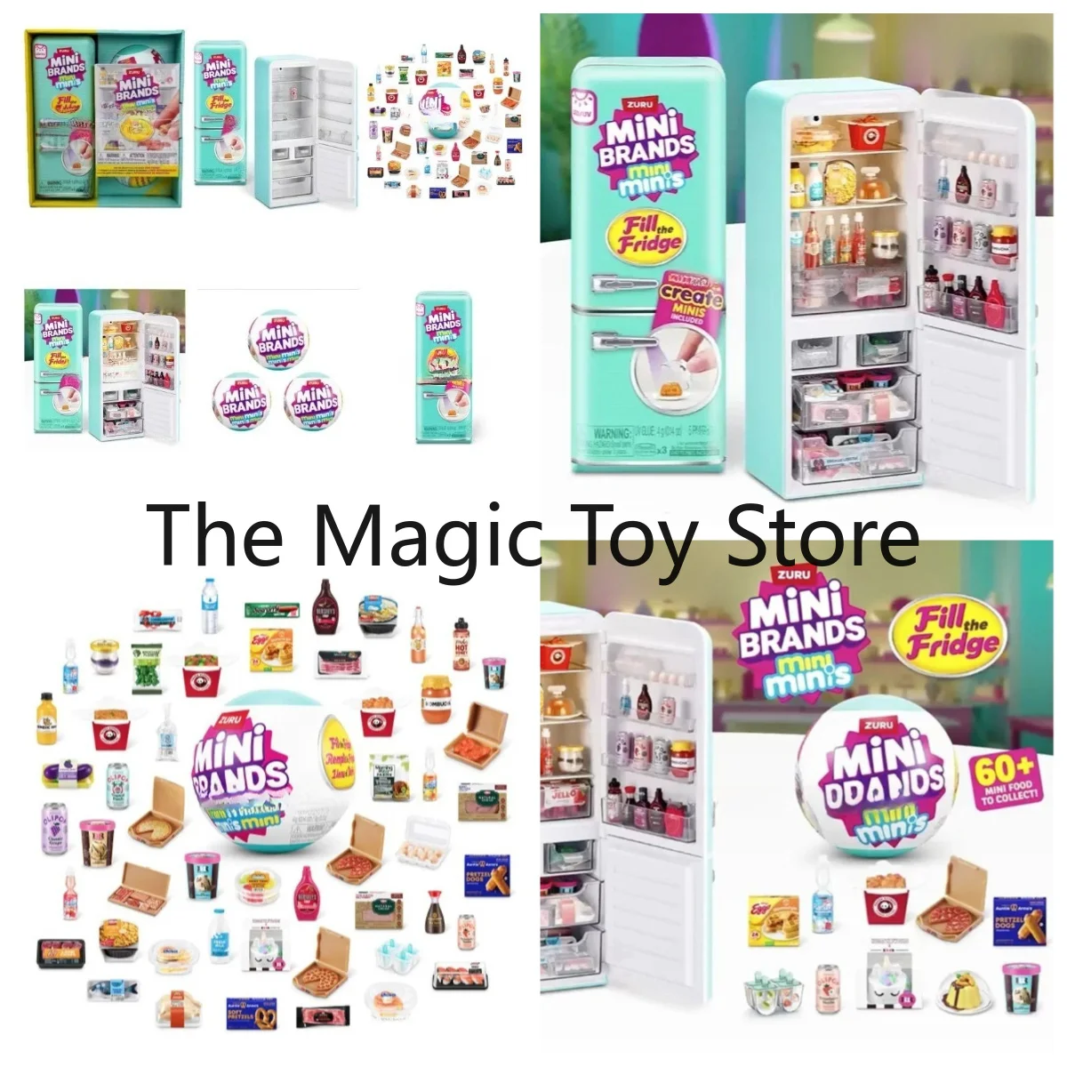

Original ZURU Mini Fridge Series Blind Box Balls Micro Scale Food Collectable Figurines Surprise Toys Ideal Gifts