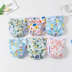 Waterproof Pets Diaper Print Female Dog Diapers Underwear Diaper Sanitary Panties Physiological Small Medium Dog Shorts Pants