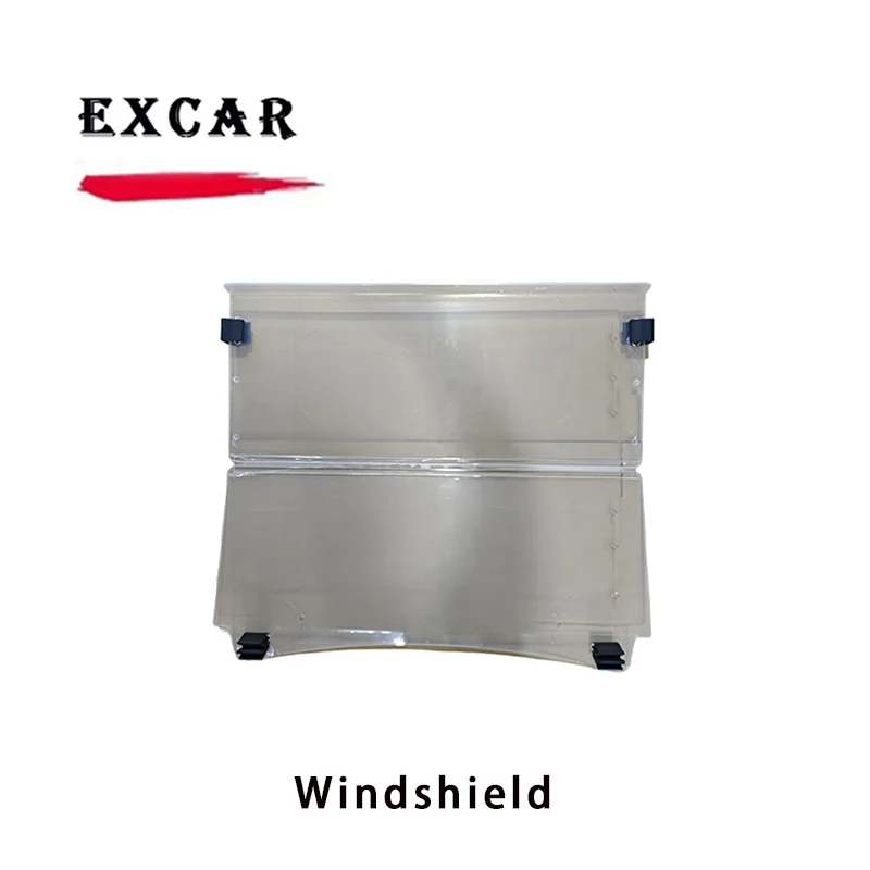 Excar windshield replacement with Tinted UV protection impact resistant acrylic and foldable golf cart front windscreens glasses