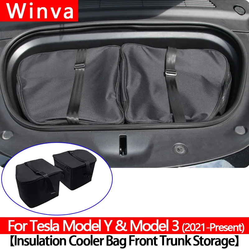 

Winva для Tesla Model 3 highland Model Y 2020-2025 органайзер-холодильник для хода изоляционная сумка-холодильник передний багажник органайзеры для хранения
