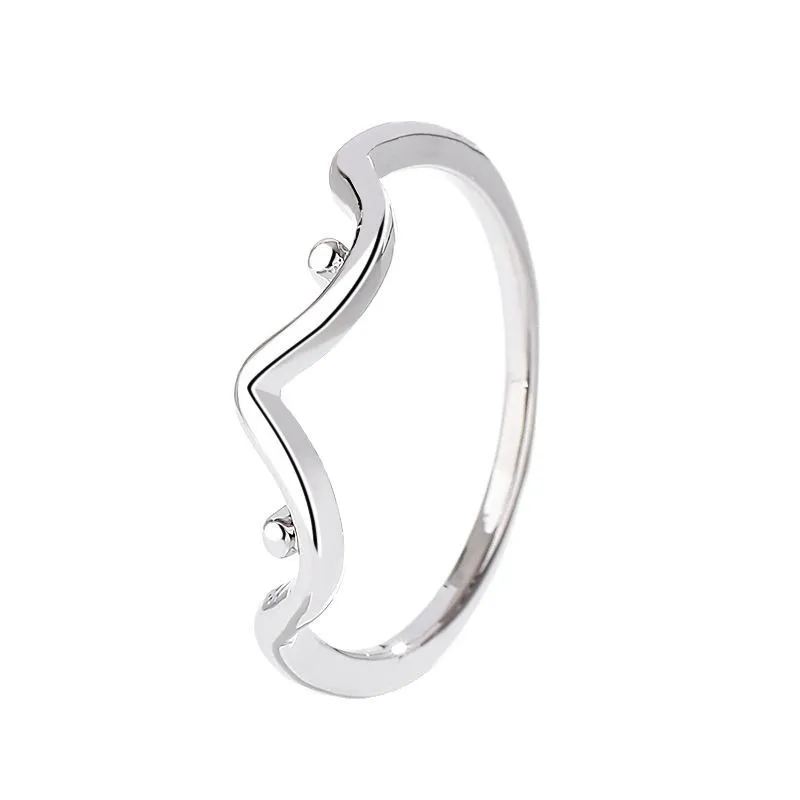 925 Sterling Silver GeometrIc Creative Inspirational Finger Rings for Women Wedding Engagement Party Jewelry Elegant Prom Gift