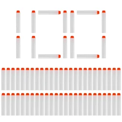 너프 화이트 야광 소프트 할로우 홀 헤드 리필 다트 장난감 총 총알, 너프 시리즈 블래스터 크리스마스, 100 개, 7.2cm
