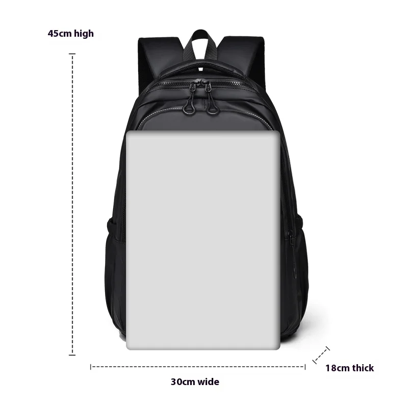 حقيبة ظهر كاجوال بسيطة للرجال، حقيبة كمبيوتر 15.6 بوصة، سعة كبيرة، جيوب متعددة، مقاومة للرذاذ، حقيبة ظهر للطلاب،