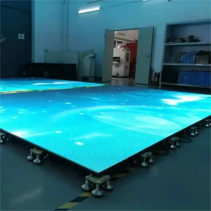 Human-Screen InteractionHD IP67 Outdoor Indoor High Brightness Giant P3.91 Interactive OLED Sunlight Readable Floor Panel 8K HDR