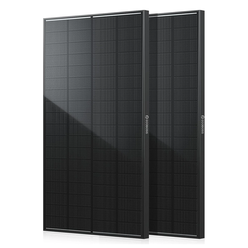 ECOBOSS 2Pcs 200 Watt TÜV Certification Solar Panels 400W N-Type 16BB Solar Panel 25.8% High Efficiency Monocrystalline PV Module IP68 for RV Van Marine Off-Grid Rooftop Emergency Backup