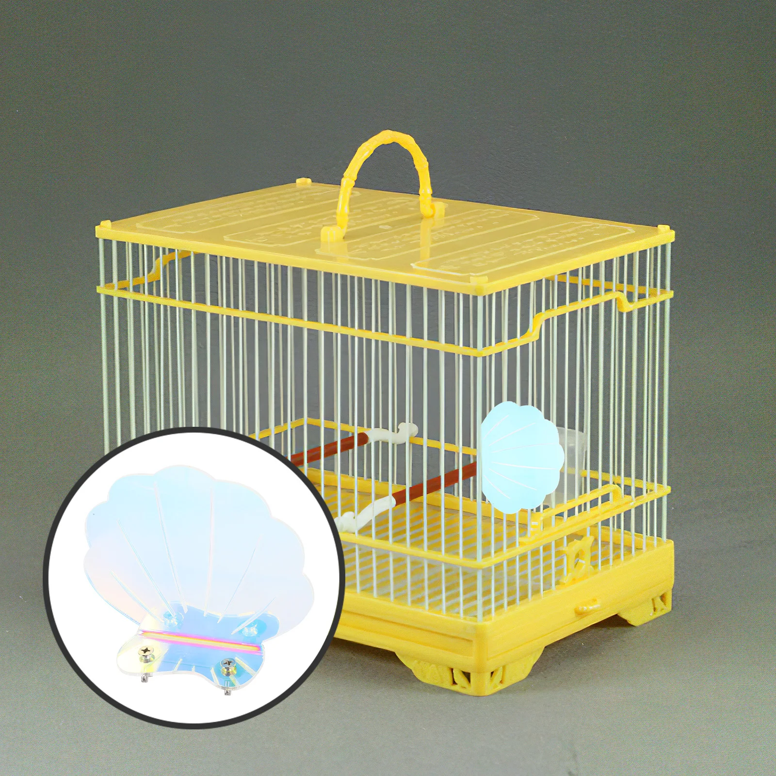 

Bird Perch Platform Acrylic Shell Shape Durable Stand for Parrot Cage Exercise Training Parrot Perch Stand Bird Platform