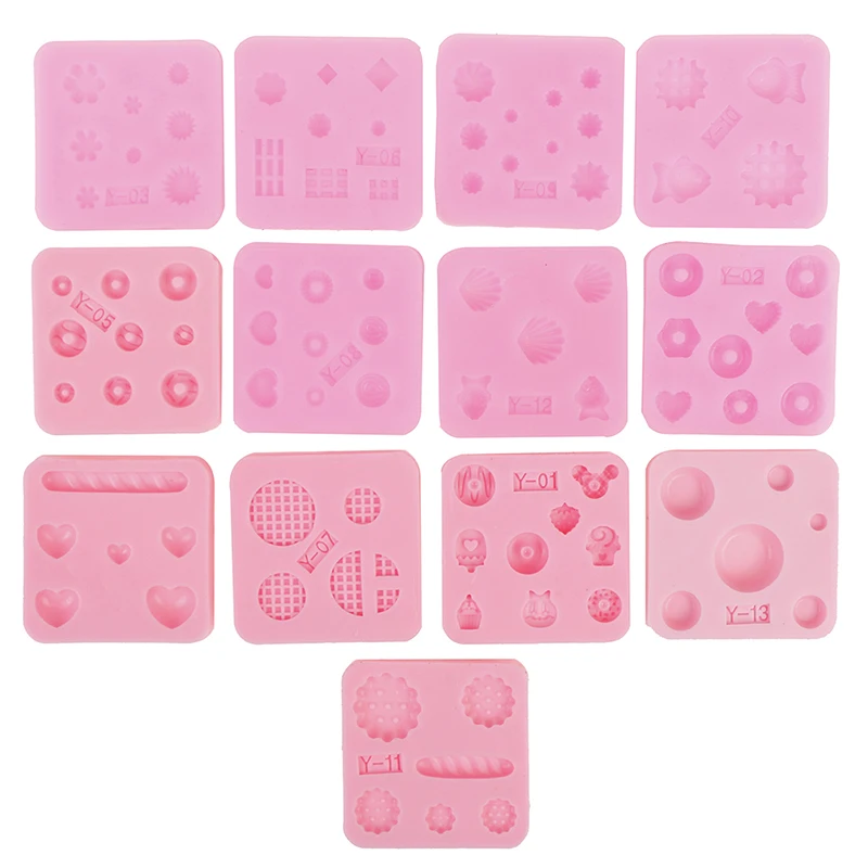 Gemstone Mold Silicone Mold Miniature Food Sweets Jewelry Charms Polishing Epoxy Resin Crystal Silicone Mold