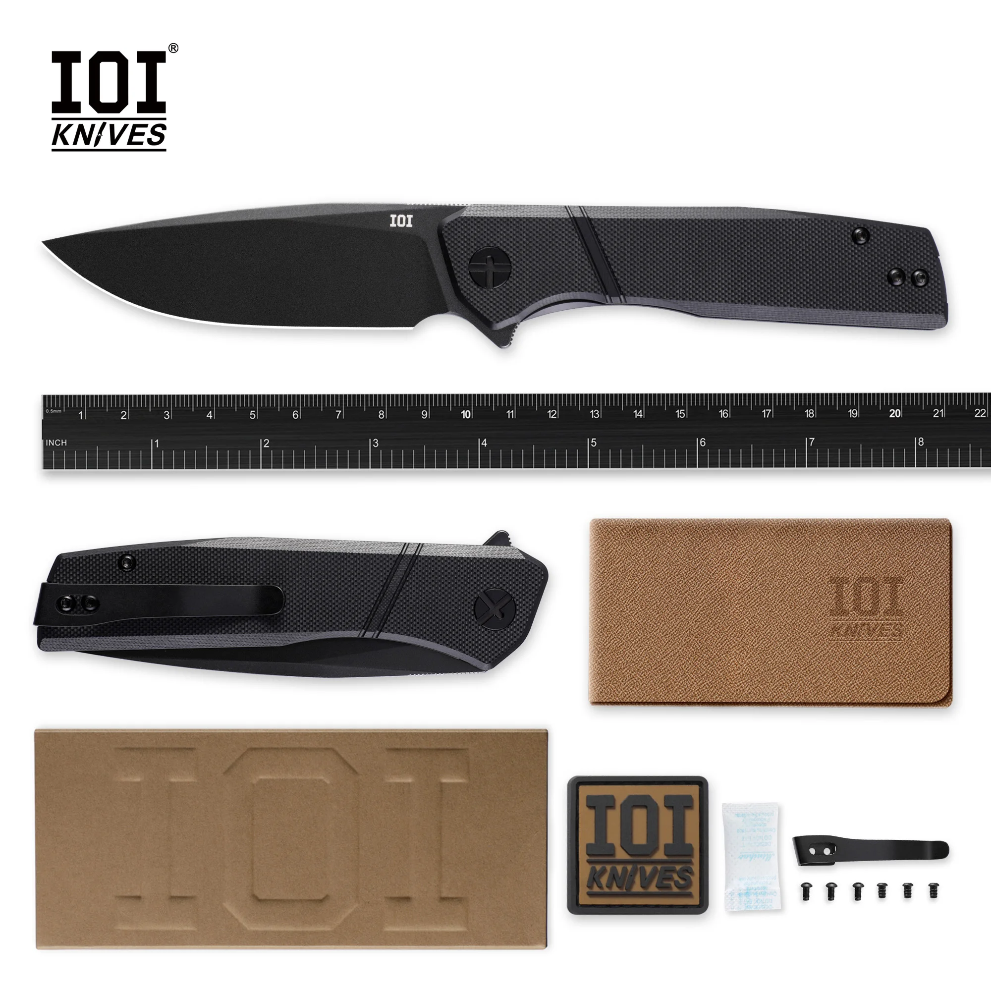 

IOI I51784 Folding Knives G10 Handle Pocket Knife 14C28N Steel Camping Hunting Outdoor Knife EDC Tool