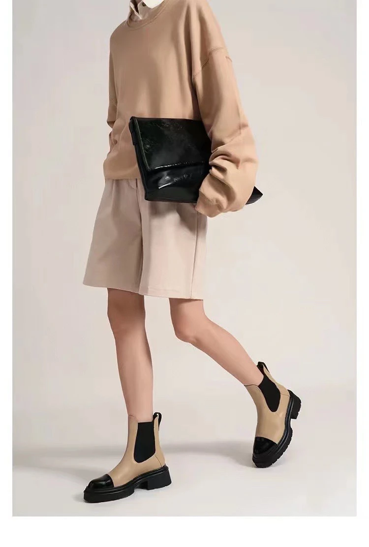 

Высококачественные ботинки челси Briti Sle ort, ботинки из тонкой воловьей кожи с эластичной лентой, увеличивающие рост, утягивающие ботинки для молодых женщин