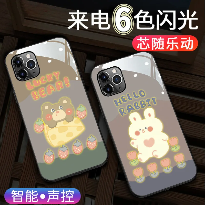 

Led Colorful Light Phone Case Call Flash For Samsung Galaxy S20 S21 S22 S23 Plus Ultra Note 10 20 A21S A53 A14 Free Shipping