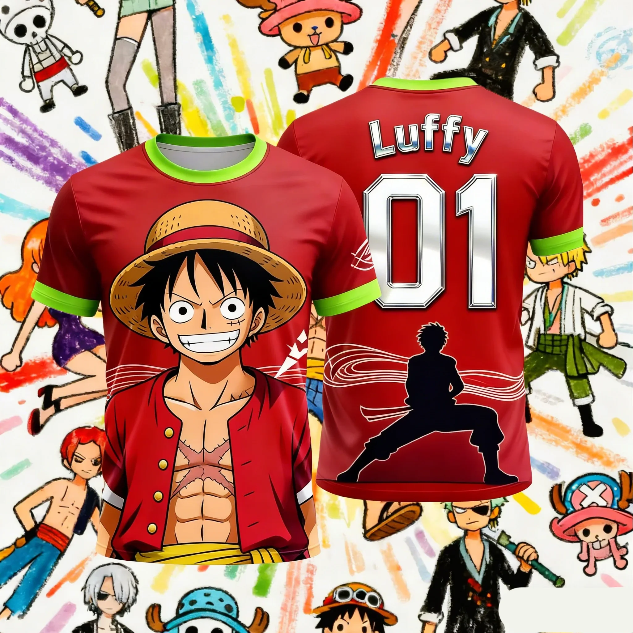 One Piece Tony Tony Chopper 06 Soccer Jersey 3D Quick Dry T-Shirt For Men Women Kids Sports Anime Tee Summer Fashion Clothing