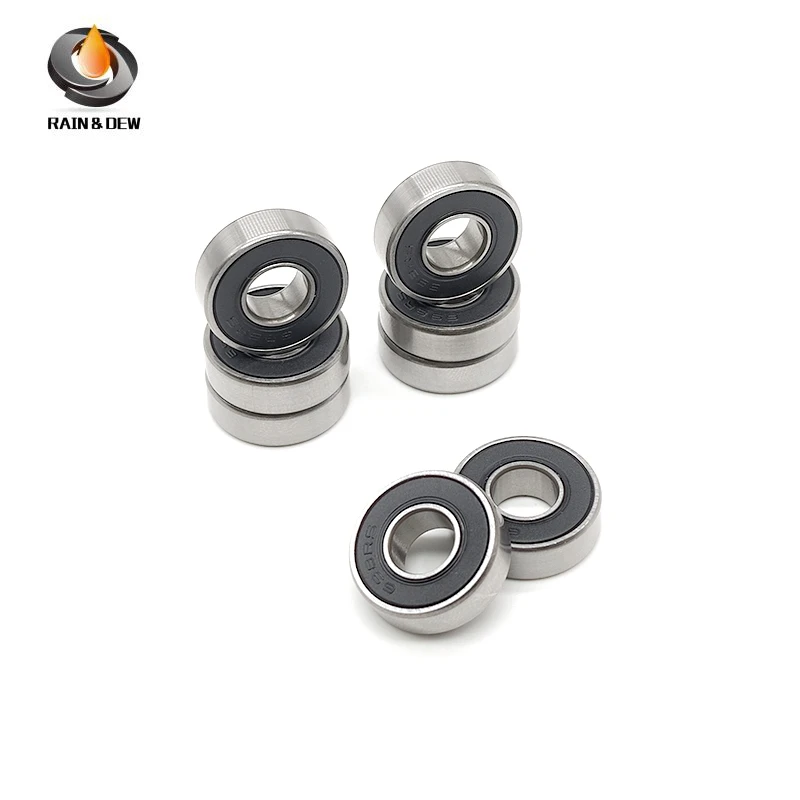 2Pcs 698RS Black Bearing ABEC-7 Miniature 698RS Ball Bearings 619/8RS Z2V1 698 2RS  8x19x6 Mm