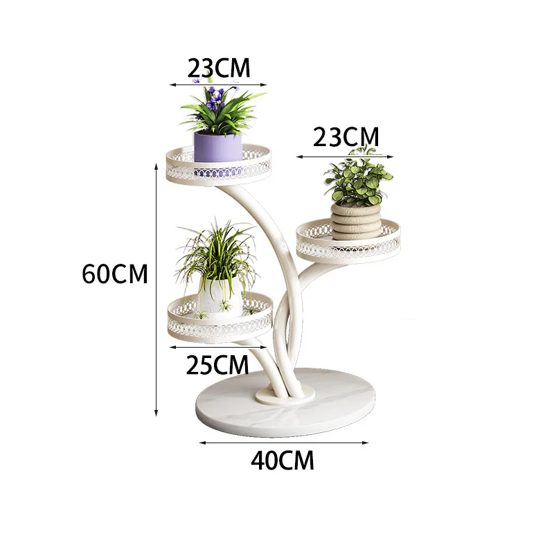 

Living room flower stand, floor-to-ceiling balcony shelf, green plant flower pot bracket, fashionable tree-shaped wrought iron f