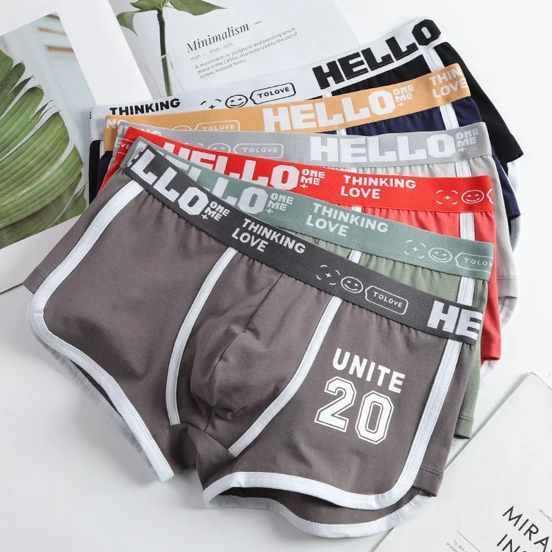 3pcs Men\'s Underwear Boxer Shorts Sexy Panties Cotton Boxers Sports comfort Man Underpants Male Shorts Homme U Convex Lingerie