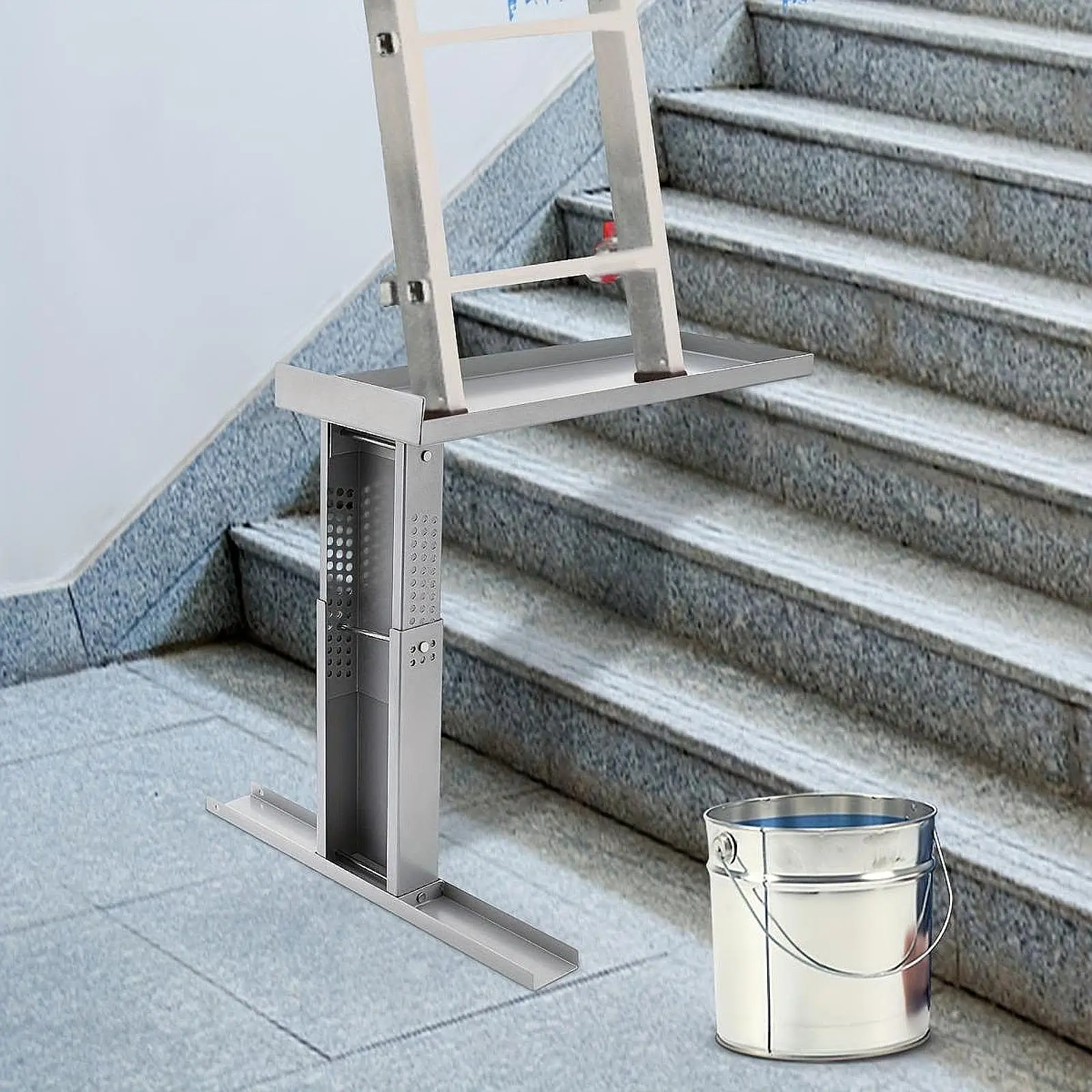 Extensor de escalera Accesorios de escalera Acero Conveniente Práctico Altura ajustable