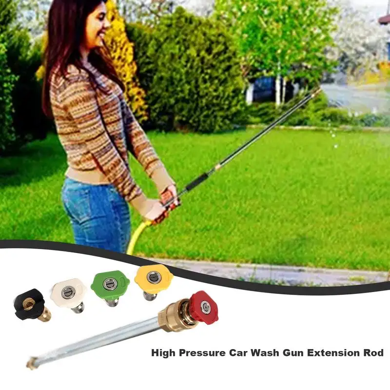 

High-Pressure Water Wand 4000PSI Pressure Washer Rod Nozzle Attachment High-Pressure Car Cleaner Extension Rod Cleaning Tool