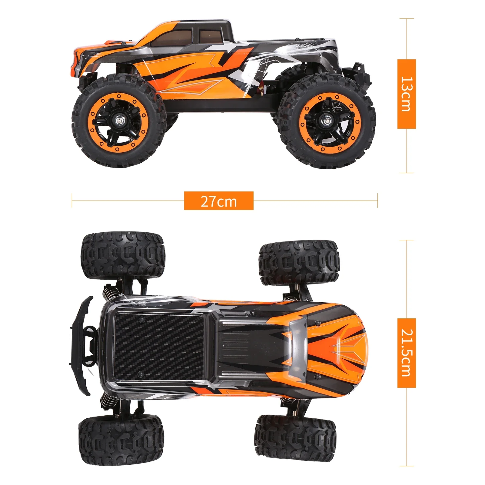 16889A-Pro 1:16 RC auto 4WD RC auto 45 km/u hoge snelheid 2840 borstelloos motorvoertuig waterdichte terreinwagen met LED-licht