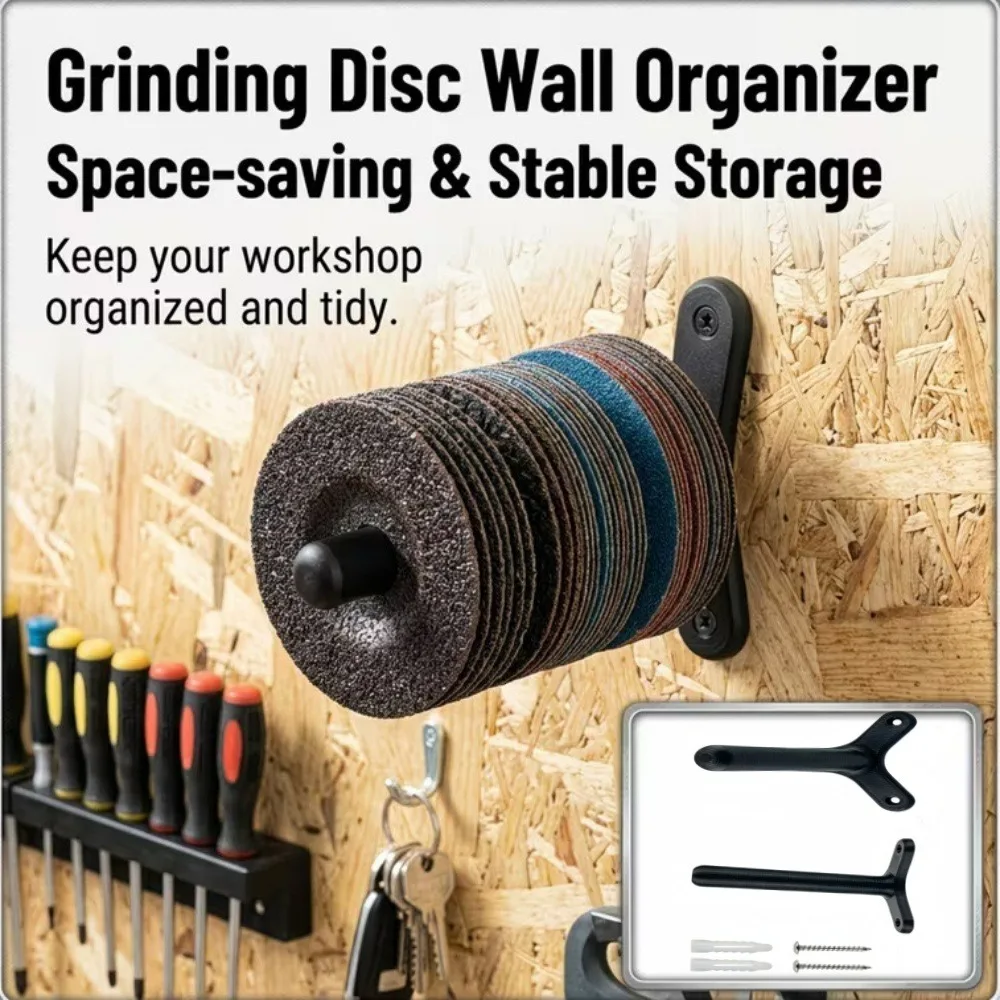 Angle Grinder Wall Mount Bracket for Garage Saves Space Heavy Plastic Tool Storage Fixed Screw Grinding Disc Storage Brackets
