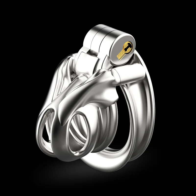 الفولاذ المقاوم للصدأ العفة قفص سيسي ذكر القضيب CB قفل الامتناع عن ممارسة الجنس ضبط النفس المثيرة مجرى البول قفص القضيب الكبار الجنس لعب للرجال 18 + #1